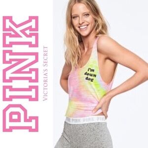 NWT PINK Victoria's Secret Tie-Dye Tank
